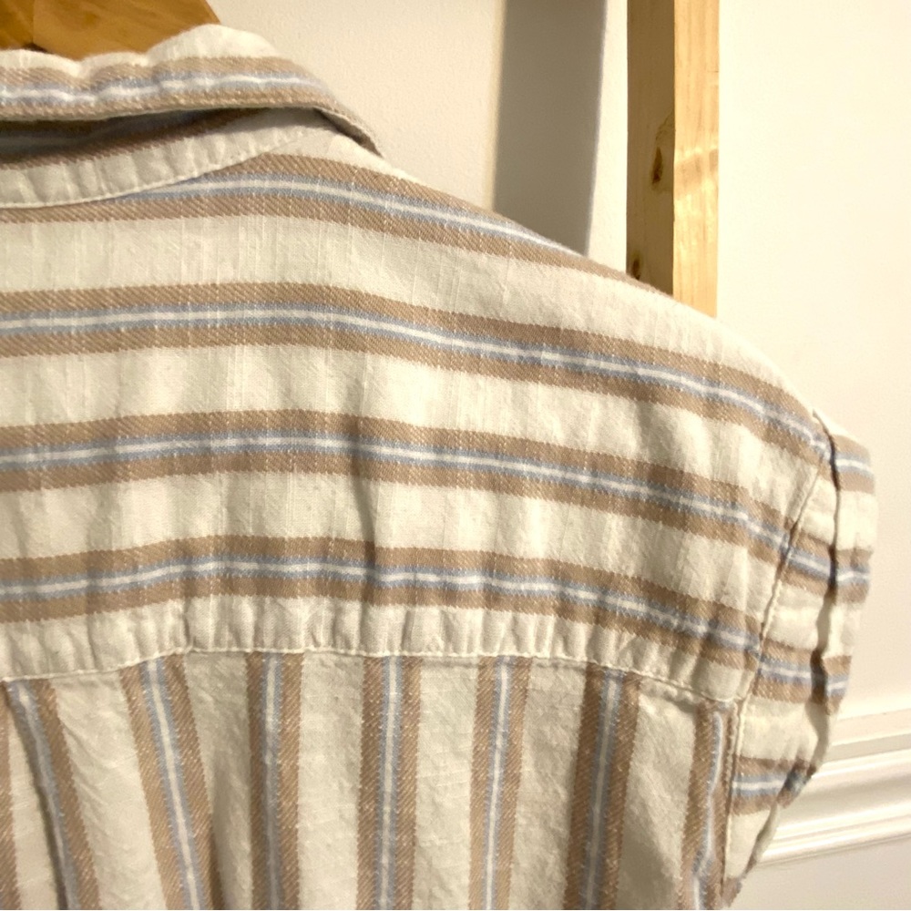 Japana Cotton Button Down Striped Dress - Picture 4 of 8